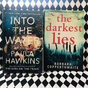 Book Lot of 2 - The Darkest Lies + Into The Water - Mystery / Suspense